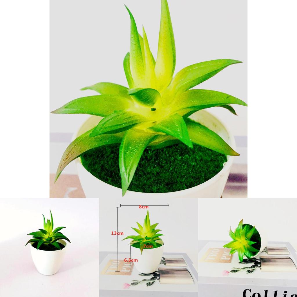 Synthetic Succulent Plant Miniature Potted Decor For Home Office And Diy Craft Projects