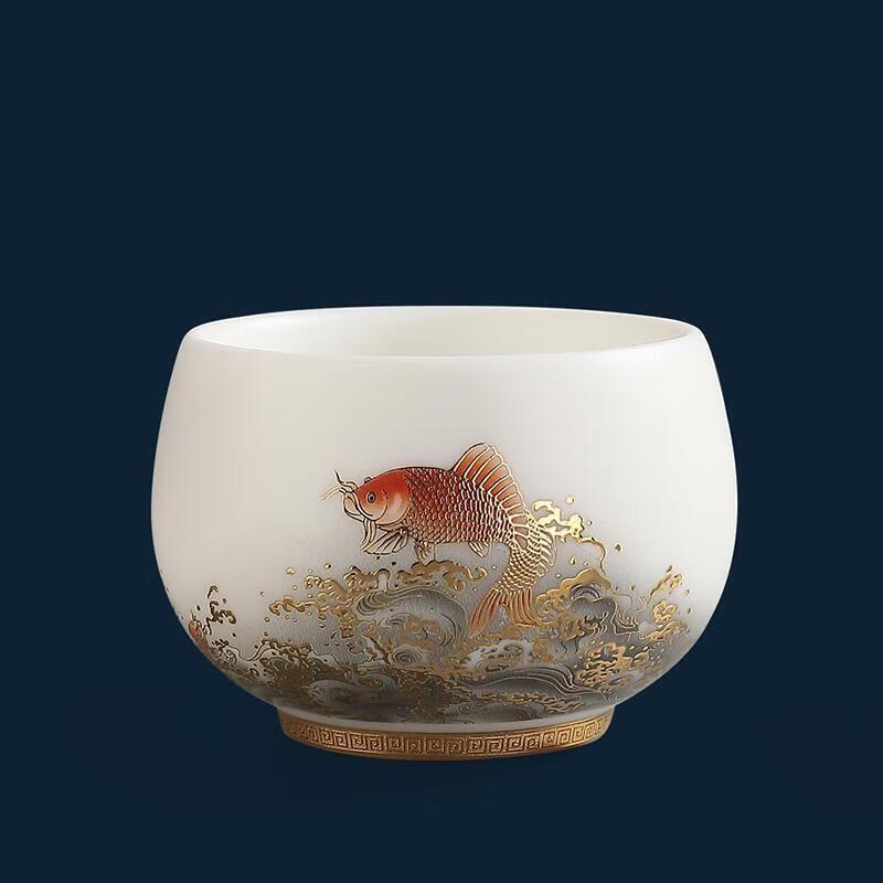 Chaxun Premium Mutton Fat Jade Ceramic Teacup