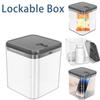 Transparent Lock Box with Password Lockable Storage Box for Phone Gaming Device Food Snack Refrigerator Personal Items Safe Box