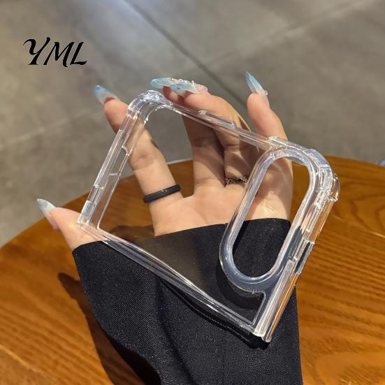 Shock Absorbing Phone Case Clear for iPhone-Duo, Shockproof Folding Cellphone Mobile Protector Protective Cover, Perfect Fit Shell Scratch Resistant