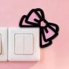 Rosa Schleifen Computer Monitor Dekoration, 2D Holzschleifen Dekorationen für Frauen, Mini Süße Computer Zubehör für Home Office Dekoration