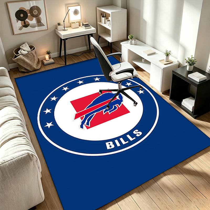 Buffalo Bills Ein Teppich geeignet für Bürostuhlbereiche Wohnzimmer und Computertische perfekt für Heimbüros und ein ideales Weihnachtsgeschenk
