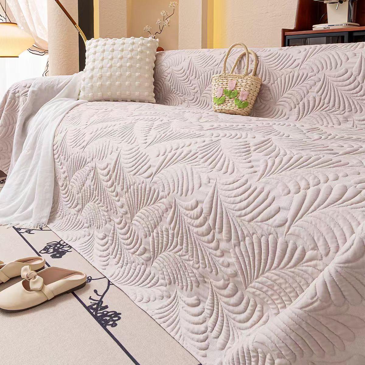 

Летний латексный чехол-кушон для дивана из ледяного шелка, противоскользящий, современный, простой, пылезащитный, устойчивый к царапинам, охлаждающий, тканевый S086 180x130cm кофейный