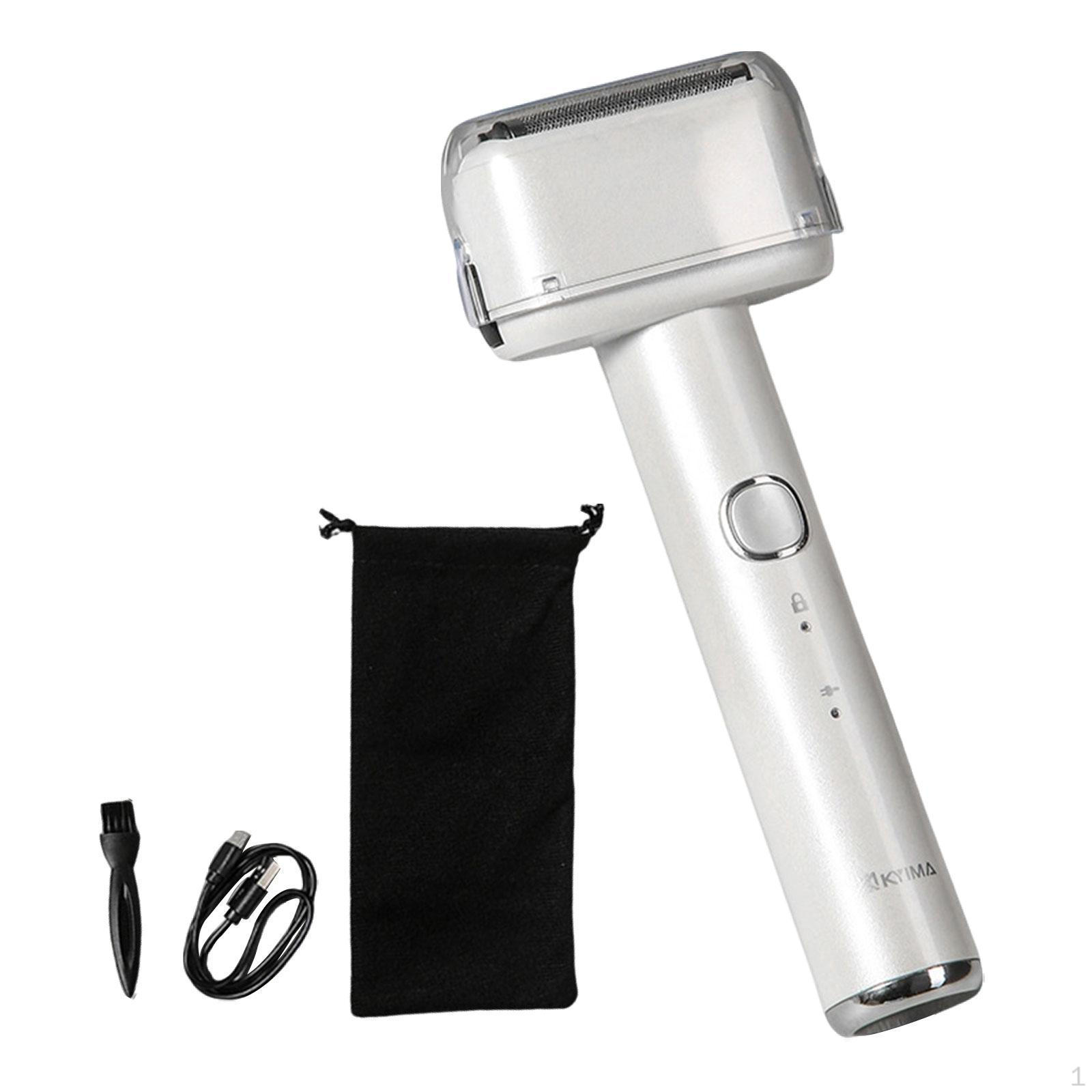 

Электробритвы для лица, триммер для бороды, карманный размер, зарядка через USB, с сумкой для хранения, портативный белый