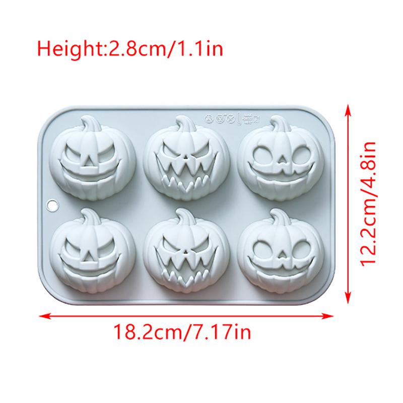 Halloween Pumpkin Theme Silicone Mold Ghost Pumpkin Baking Mold Diy Chocolate Candy Cookies Soap Cake Mould Halloween Decoration