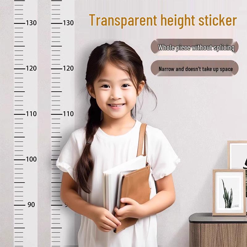 Transparent Waterproof Height Measurement Wall Sticker for Kids