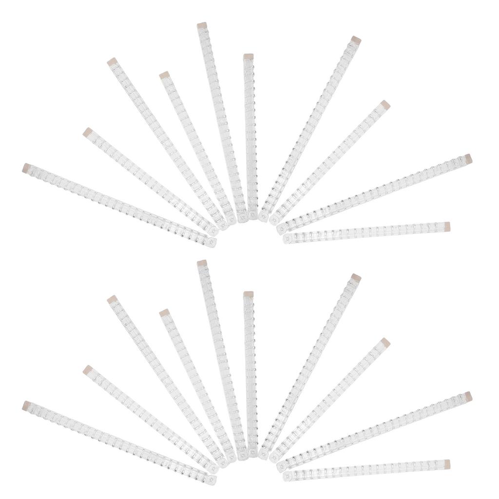 10Pcs Loose Leaf Binder Rings Transparent Plastic Binding Combs 15Mm Diameter for Document File Notebook Organizer Replacement