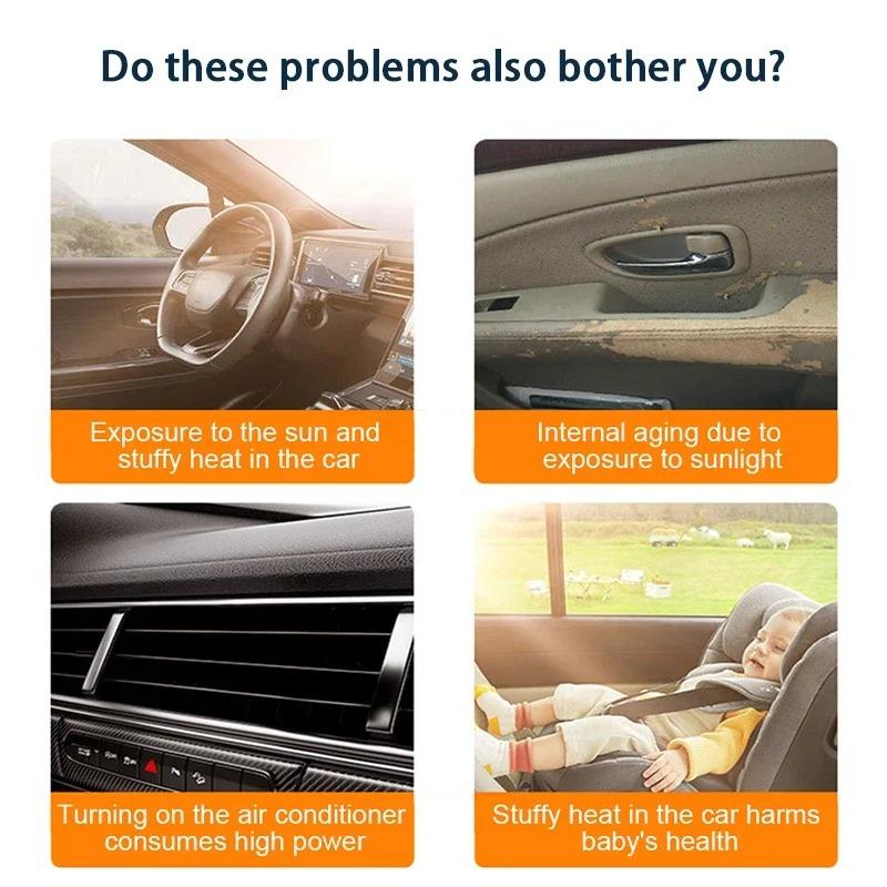 Clona do auta UV ochrana Autozávěs Sluneční clona na okno auta Síťka na zadní okno Sluneční clona Letní ochrana Okenní fólie