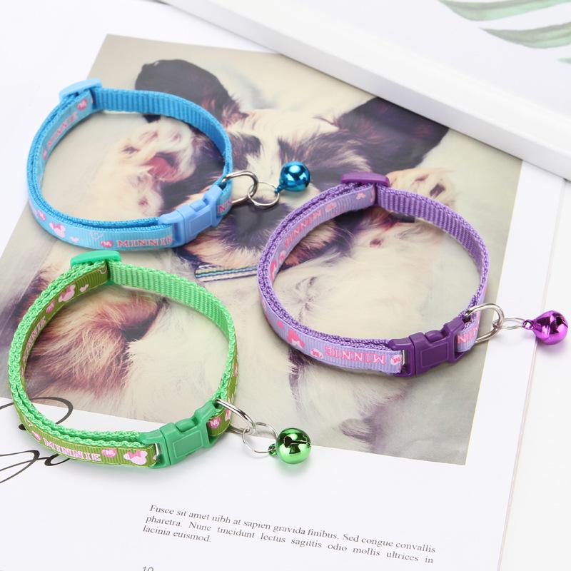 Pet Cartoon Collar with Bell for Cats and Dogs