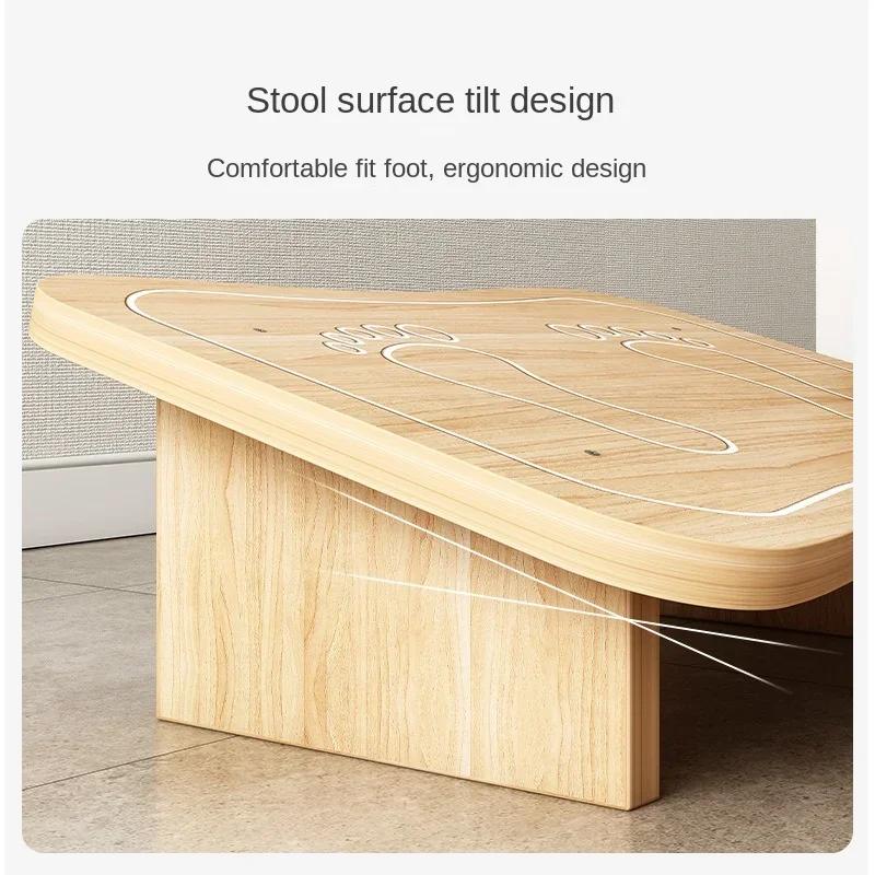Office Footstool Household Creative Tiptoe Piano Footstool Ergonomic Footrest Under Computer Desk Footrest Wooden Foot Pedal New
