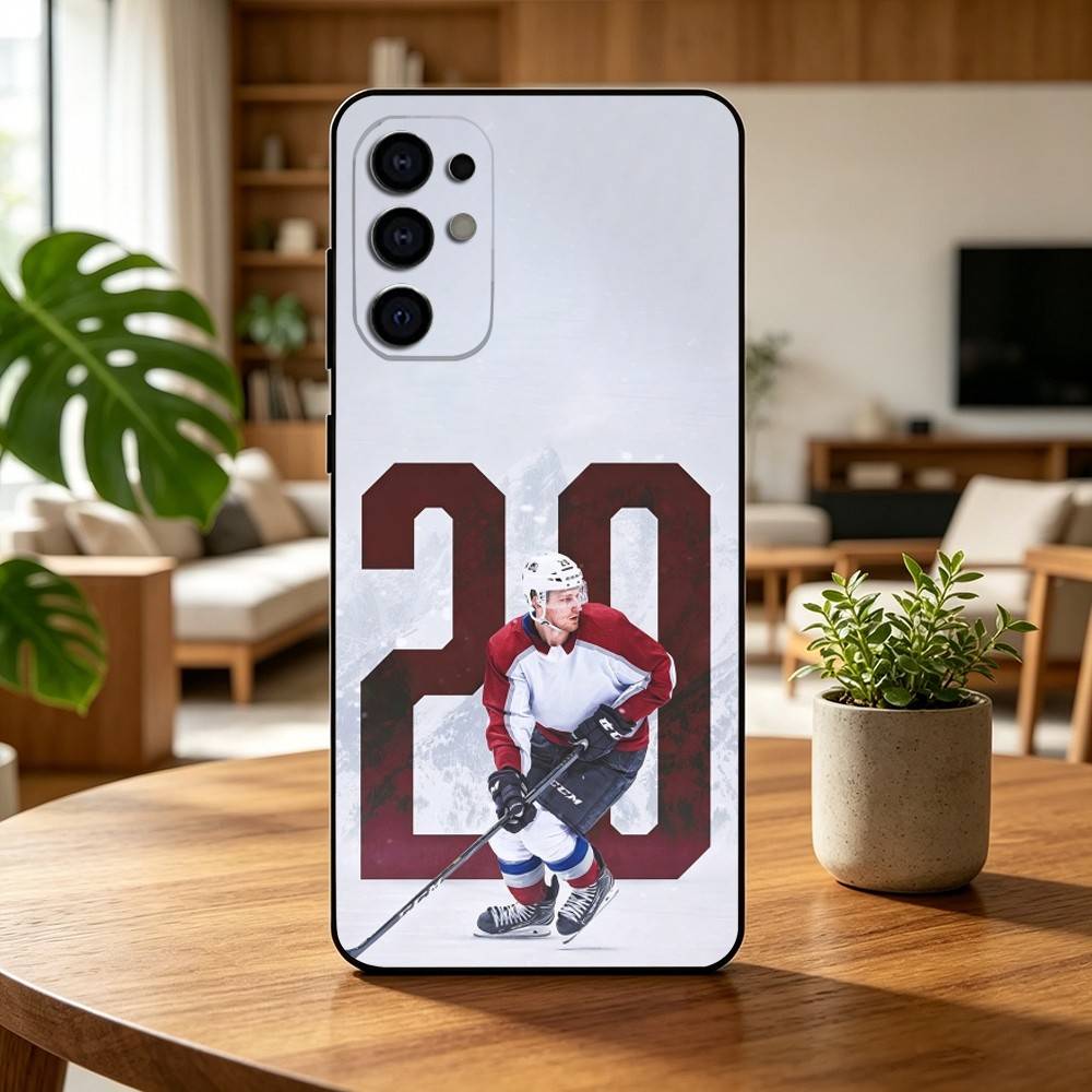 Hockey Player Nathan MacKinnon  Phone Case Black Silicone Soft For Samsung S25,S24,S21,S22,S23,S30,Ultra,S20,Plus,Fe,Lite Samsung S20ULTRA5G