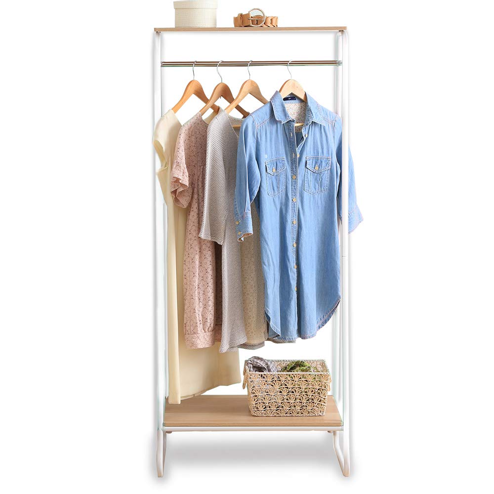 

IRIS OHYAMA Вешалка-стойка с полкой и 2 досками Ширина 64 x Глубина 40 x Высота см Белый Стиль Вешалка Белая 151.2 PI-B2 b) белый