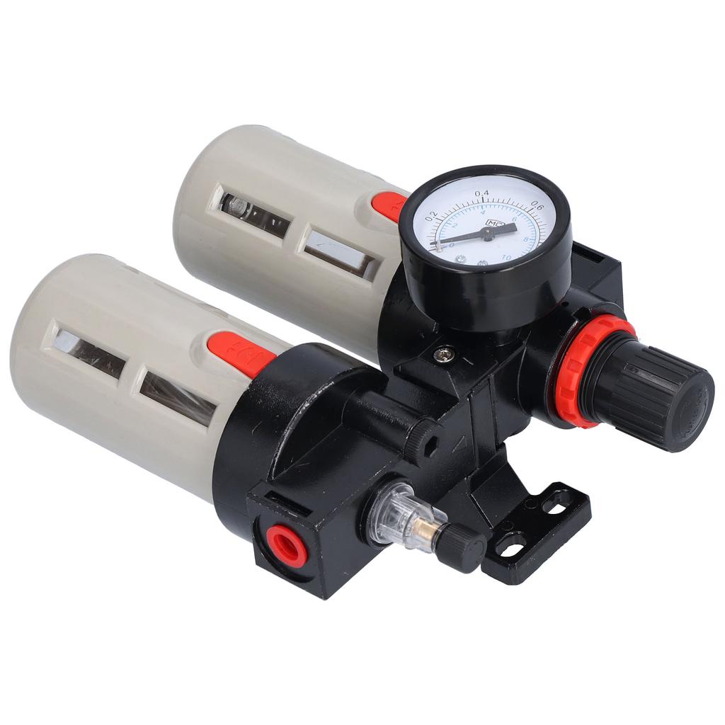 Air Filter Pressure Regulator Aluminum Alloy Compressed Air Filter Regulator with Gauge for Hydraulic Systems