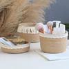 Nordic Style Wardrobe Clothes Storage Bucket 18cm Decorative Hand-Woven Storage Basket Cotton Organizer Desktop Stationery Box