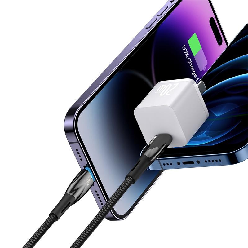 Baseus Glimmer-serien hurtigladende datakabel Type-C til ip 20W