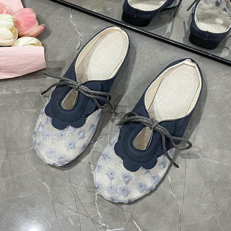 Flats Mesh Slippers Women Sandals Casual Loafers Shoes Woman Mules Summer 2025 Trend Soft Sole Elegant Dress Comfort Zapatillas