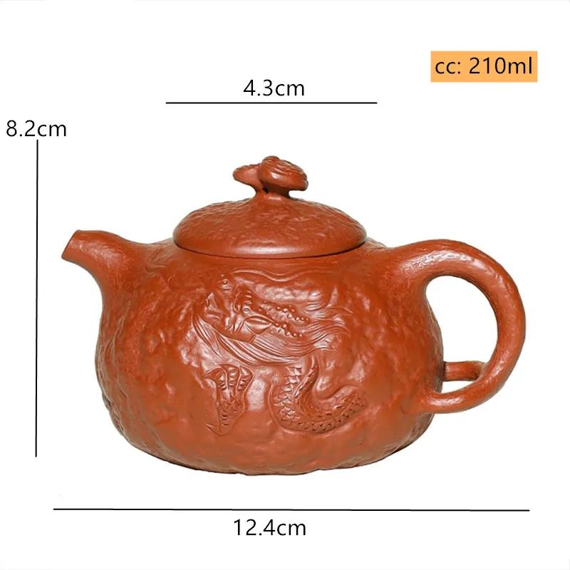 

210ml Yixing Dahongpao Filter Tea Pot Master Handmade Purple Clay Beauty Teapot Chinese Zisha Tea Accessories Custom Teaware красный