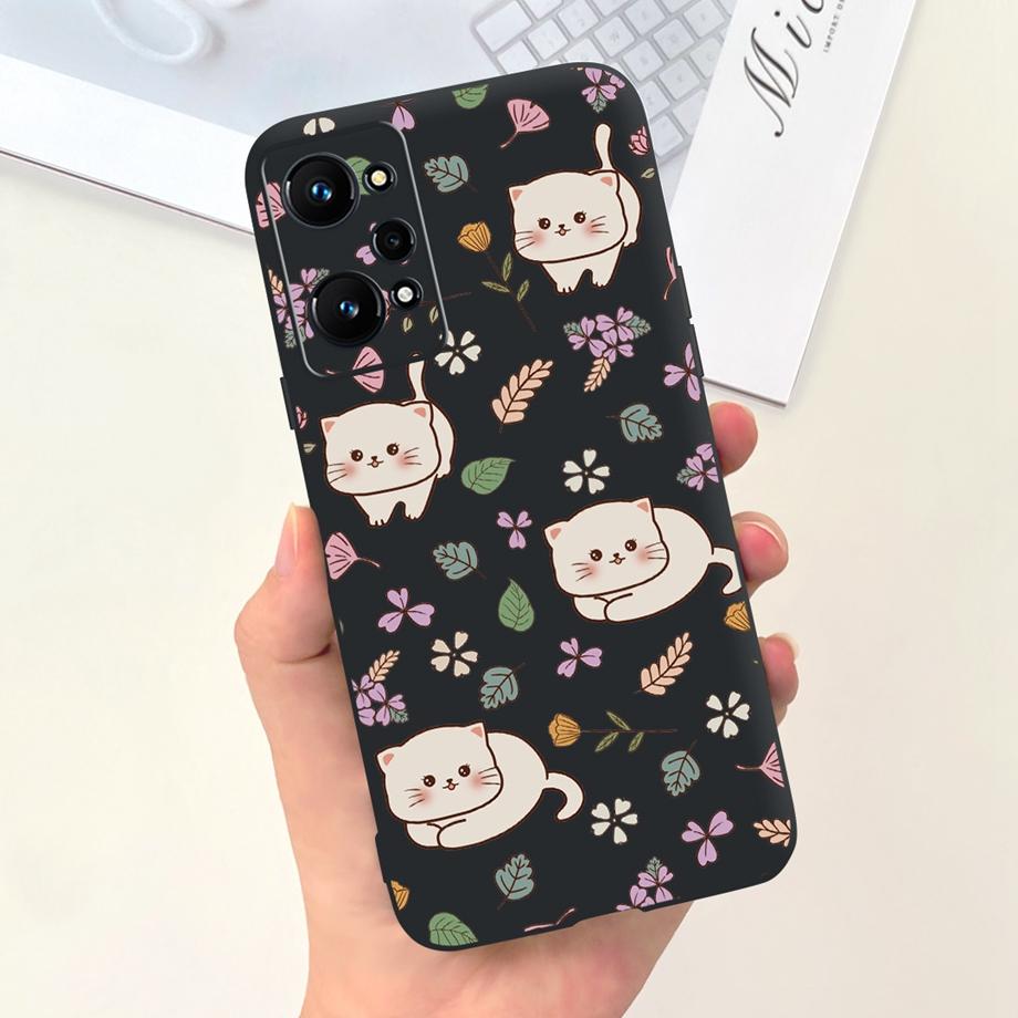 Phone Case For Realme GT Neo2 5G Soft Silicone Coque Funda Cute Cat Moon Night Painting Cover For OPPO Realme GT Neo 2 GTNEO2