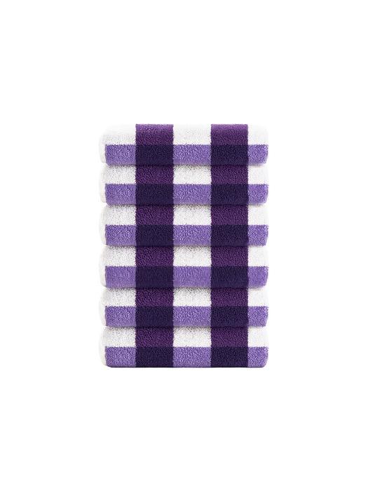 TETO 6P Шахматный Фиолетовый Полотенце Supima 230г Violet 230g
