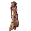 Summer Women's Retro Bohemian-style Printed Halter Dress