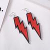Statement Shiny Glitter Lightning Acrylic Drop Earrings For Women Punk Long Pendant Dangle Earrings Fashion Jewelry Accessories