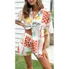 1116 spring and summer European and American fashion women's clothing printed loose shorts short-sleeved shirts cartoon POD fixed