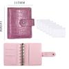 A7 Crocodile Pattern Leather Budget Binder Notebook Cash Envelopes System Set Binder Pockets Money Budget Saving Bill Organizer