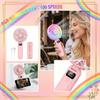 Portable Handheld Fan with Digital Display Rechargeable Battery USB Charging Adjustable Speed Small Outdoor Personal Fan for Travel and Office Use