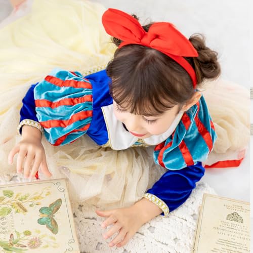 [monoii] Snow White Dress, Kids' Princess Dress, Halloween, Christmas, Birthday Gift, Girls' Snow White Costume, Cosplay, Kids Princess Costume, e0255