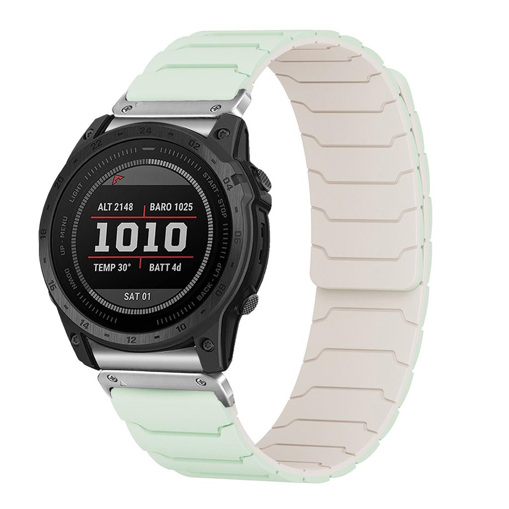 22/26mm Two tone magnetic strap for Garmin Fenix 8 7 7X PRO 6X 3 3hr 6x PRO silicone band for garmin watch smartwatch bracelet