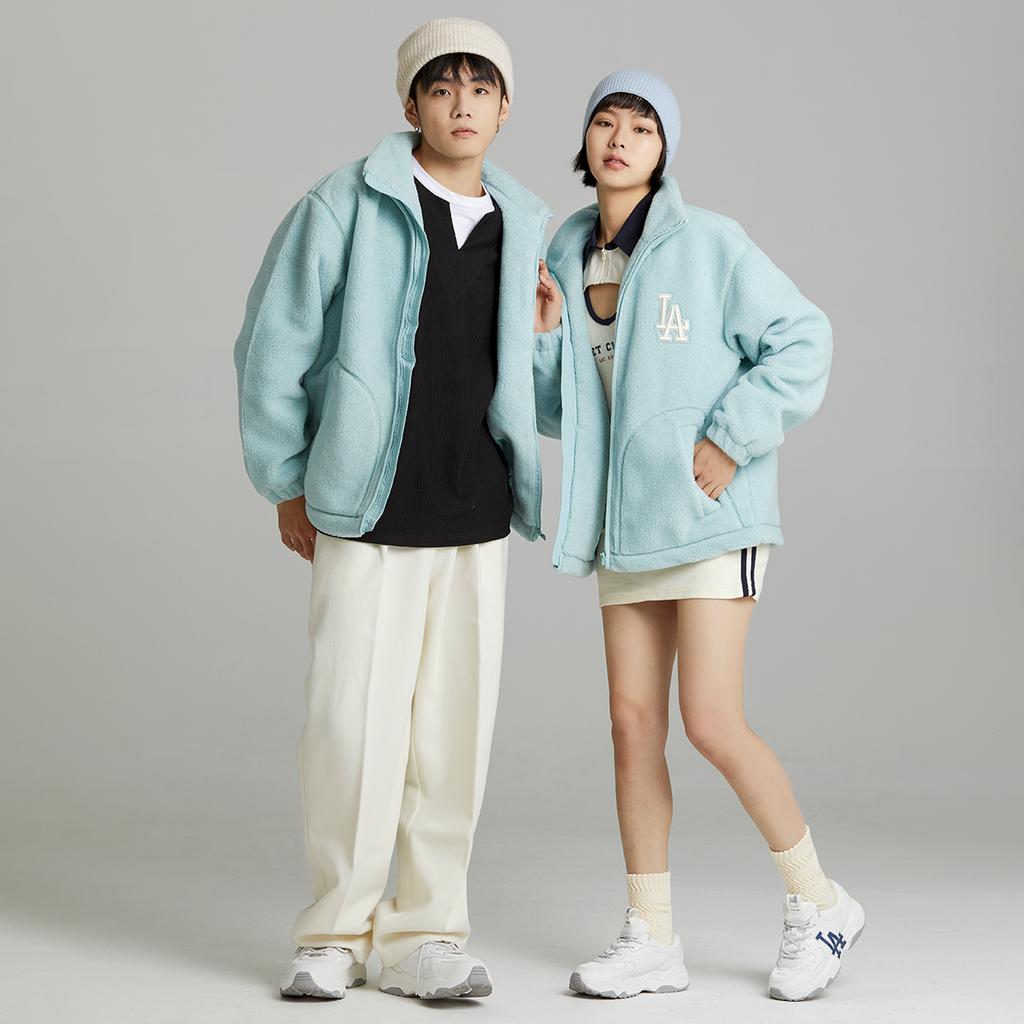 New MLB Velvet Jackets Unisex Blue 3AFDB0626-07BLL