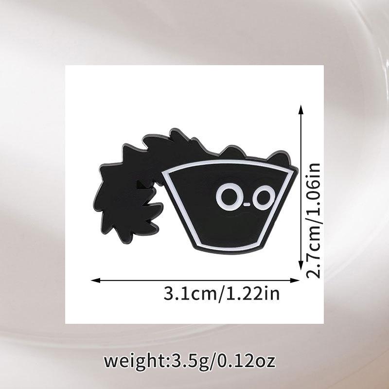 Cute Cartoon Little Black Cat Brooch Black Kitten Liquid Cat Personality Black Cat Alloy Badge Clothing Accessories
