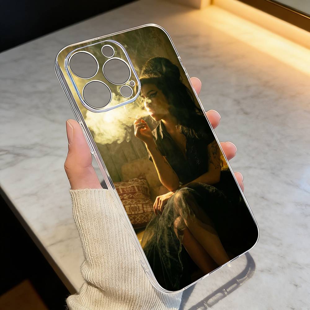 

A-Amy W-Winehouse Phone Case Transparent Silicone Soft For iPhone 17 16 15 14 13 12 11 Mini Pro Max Plus iPhone14ProMax