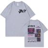 T-shirt Grafiche a Fumetti Arcane Jinx da Uomo e Donna, T-shirt a Maniche Corte Retro Gotico, T-shirt Casual in Cotone, Moda