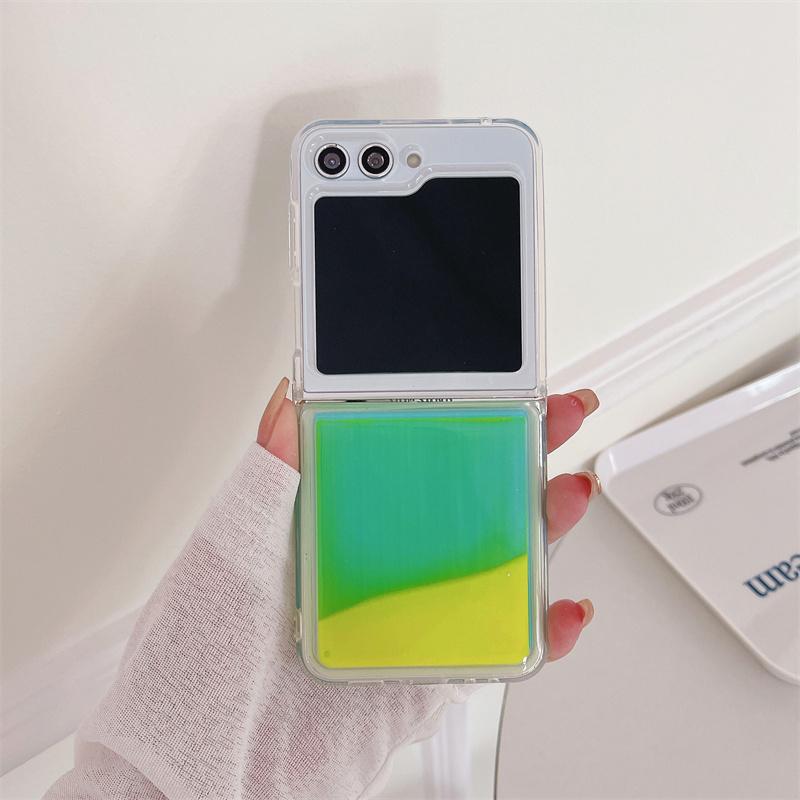 

Luminous Quicksand Case for Samsung Galaxy Z Flip 6 7 Folding Screen Cover Moving Sands Liquid Telephone Shell Soft Funda For Samsung Z Flip 7