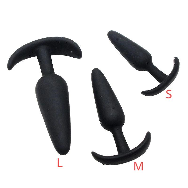 3 Sizes 100% Soft Silicone Adult Plug Butt Plugs Adult Sex Toy for Men Women Gay Unisex Couples Anal Prostate Trainer Massager