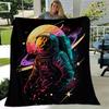 1pc Aastronaut Printing Lightweight Flannel Blanket, Comfortable and Warm Blanket, for Camping Sofa Bed and Couch Office, Gift
