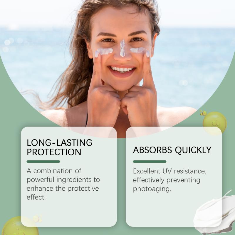 60G Spf50+ Sunscreen Balm Beef Tallow Summer Refresh Face Uv Protection Solar Blocker Oil Control Brighten Moisturizer