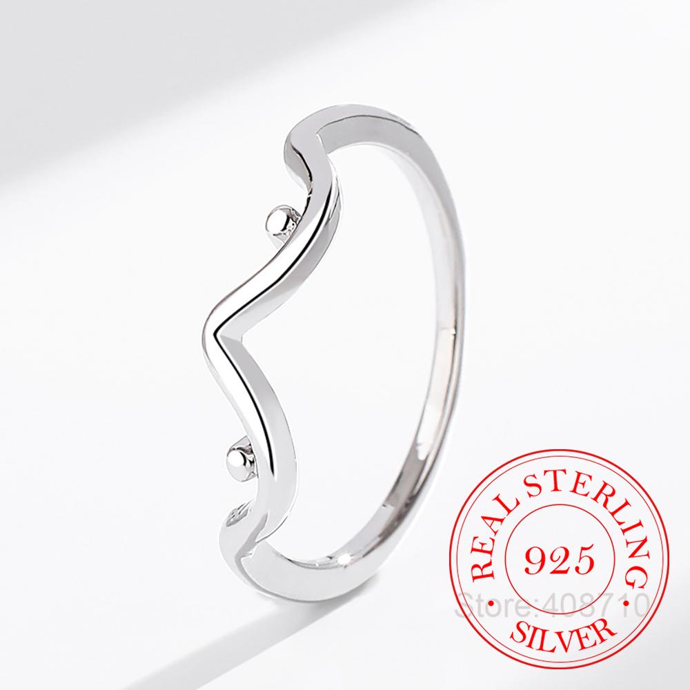 

925 Sterling Silver GeometrIc Creative Inspirational Finger Rings for Women Wedding Engagement Party Jewelry Elegant Prom Gift 5