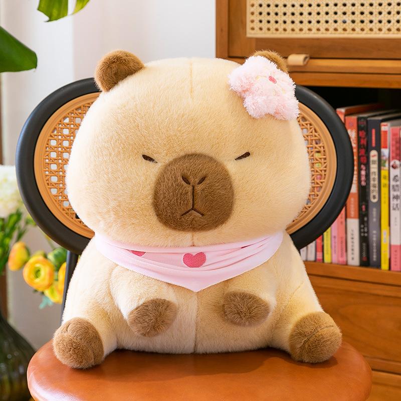 Internet celebrity explosion persimmon capybara plush toy cute kapibara doll children's doll pillow doll