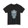 Luxury Skull T-Shirt | With Crown Blue Rhinestone Skull Tee Cool Gift Cotton Tee