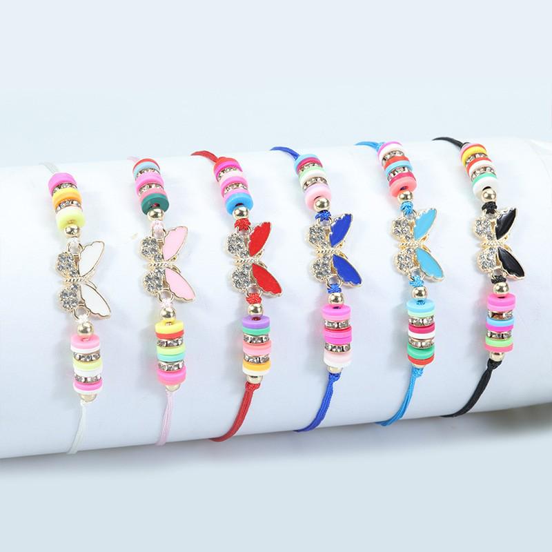 Bohemian Hand-woven Colorful Seed Bead Adjustable Bracelet with Rhinestone Connector