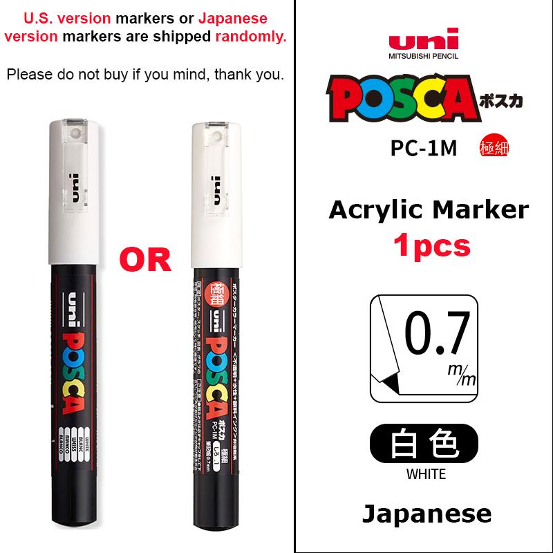 uni POSCA POP Water-Based Marker,Assorted Colors PC-1M/3M/5M 0.7~2.5mm Tips Professional Acrylic Paint Pen for Artists&Designers