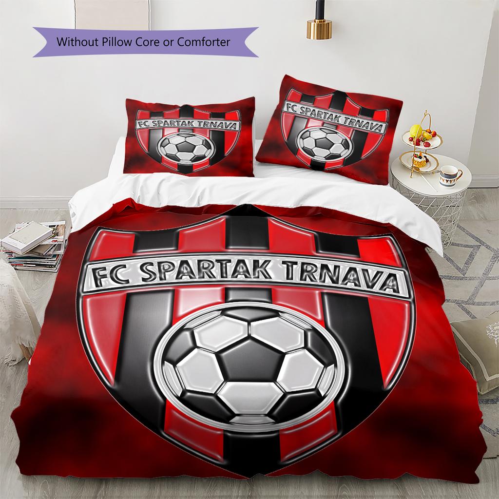 FC Spartak Trnava Pattern Bedding Home Decoration Birthday Gift (1 * duvet cover + 2 * pillowcase, without core)