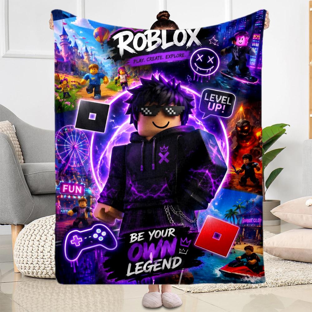 Roblox Street Style Avatars Blanket Durable Comfort Suitable For Picnics Office Sofa For All Seasons Playful Design