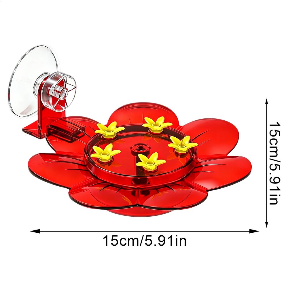 Window Hummingbird Feeder With Suction Cup Flower Multi-Port Feeding Outdoor Bird Ne&ctar Bowl For Garden Patio Backyard Tree