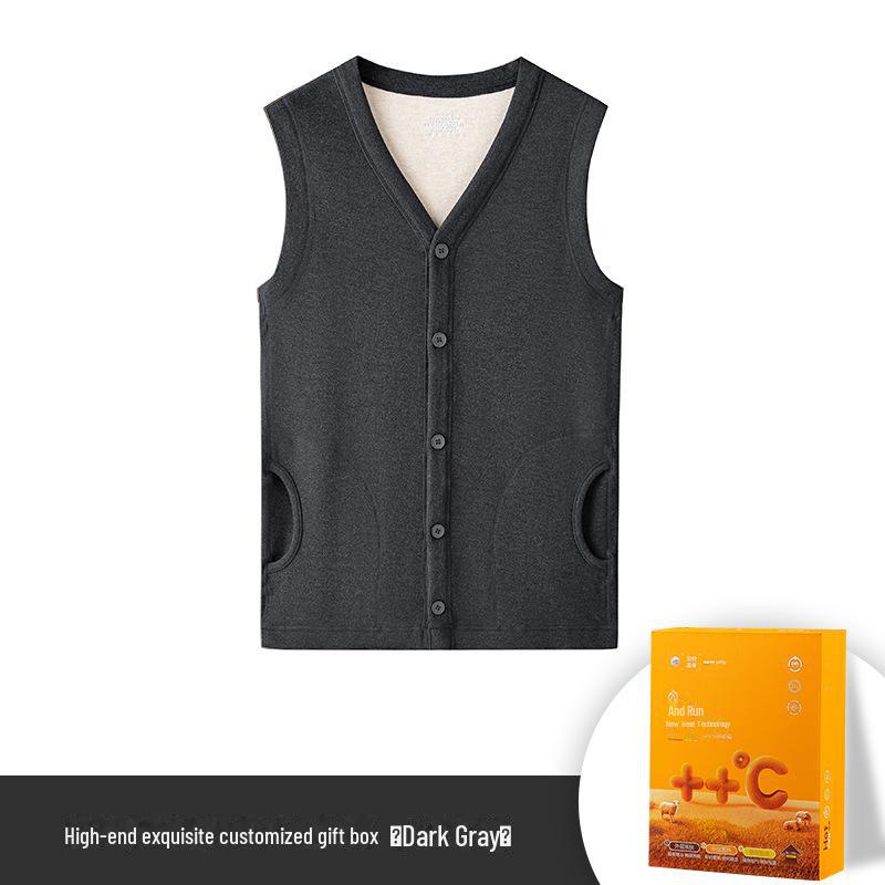 [Ultra teplá] Pánská vesta z hedvábné vlny plus samet na podzim/zimu - Ideální pro střední věk a seniory