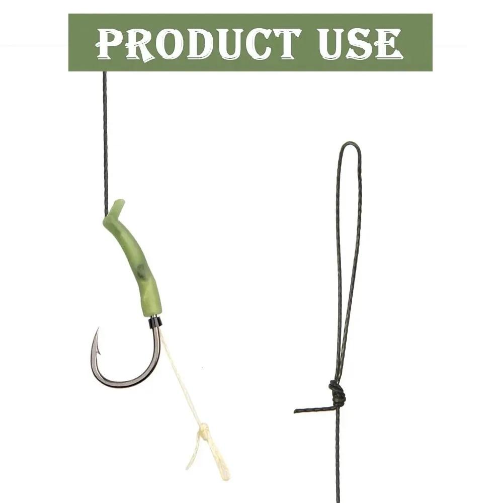 50Pcs Carp Fishing Running Rig Kit Quick Change Swivels Hook Sleeves Chod Rig Buffer Beads for Fishing Helicopter Rig Connector