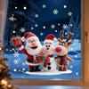 The Cartoon Santa Claus Combination Static Window Sticker Is Safe for Use On The Glass Windows of The Living Room.