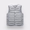 Men's Lightweight Casual Thermal Vest for Fall/Winter Solid Color Button-Down Straight Hem Sleeveless Jacket